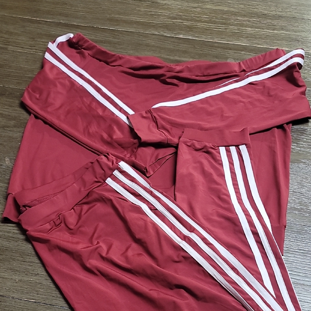 Women's 2 Piece Track Set with White Stripes